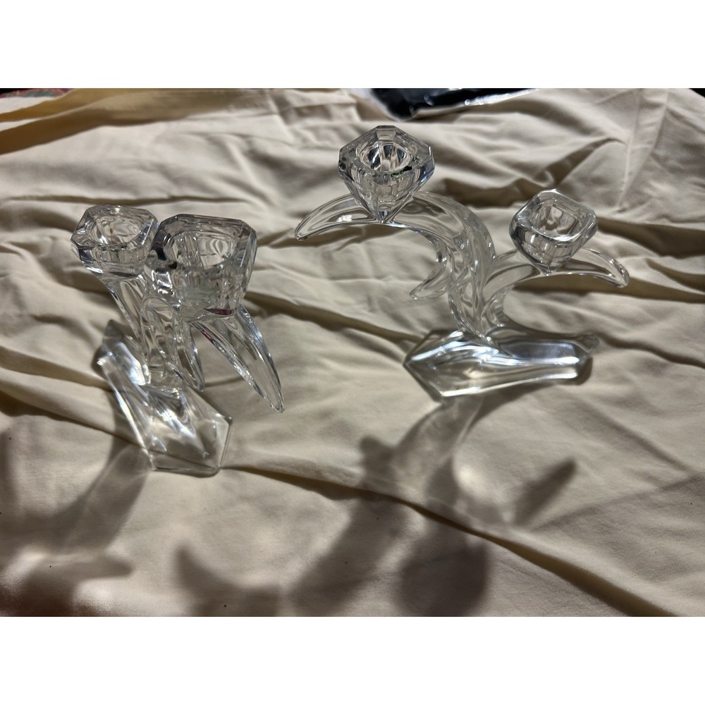 Vintage Lead Crystal Candle Holders‎ Candlesticks